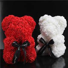 Save up to 70% today only. Artificial Roses Bear Flower 25 Cm High Valentine S Day Gift Rose Teddy Bears 9 Colors Holiday Wedding Flowers Bear Rose Wish