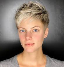 Sliced Tousled Pixie With Short Sides Edgy Short Hair Super Short Hair Very Short Hair