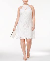 Love Squared Trendy Plus Size Lace Halter Dress Dresses Women Macy S Lace Halter Dress White Halter Dress Review Dresses