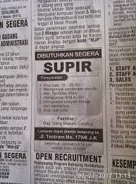 Info Loker Driver Supir Khusus Sumut Posts Facebook