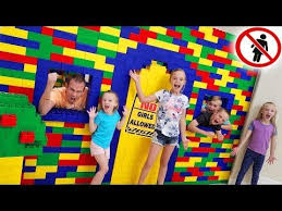 Giant Lego Fort Escape Room Boys Only With Kids Fun Tv No Girls Allowed Youtube Escape Room Boy Room Kids Tv