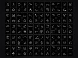 Black Edition App Icons Pack For Iphone Ios 14 Minimal Black Etsy Black App App Icon Ios Icon