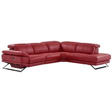 Quality toronto home furniture stores. Toronto Red Leather Power Reclining Sofa W Right Chaise El Dorado Furniture
