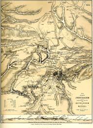 Map Of Jerusalem And The Surrounding Country From Bethlehem To Bethel By Samuel Clark 1868 Click To Enlarge Jerusalem Map Map Old Maps