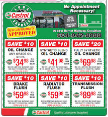 Castrol Lube Express Oil Change Motor Oil New Cars