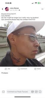 Have you seen my missing brother Cory in Sparwood BC or Edmonton?