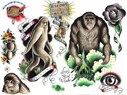Bigfoot Images From Tuula Joka Piirtaa Americana Tattoo Believe Tattoos Traditional Tattoo Design