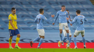Premier lig'de şampiyonluğunu ilan eden manchester city, alt sıralardaki brighton'a konuk oldu. Manchester City Vs Brighton Hove Albion Football Match Summary January 13 2021 Espn