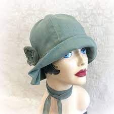20s Cloche Hat Downton Abbey Style With Pleated Brim Linen Hat Jazz Age Lawn Party And Tea Party Hat Handmade In The Usa Cloche Hat Women Clothes Sale Hats