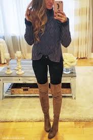 You'll receive email and feed alerts when new items arrive. 20 Over The Knee Boot Outfits To Copy For Fall Winter Boots Outfits Boots Outfit Long Boots Outfit