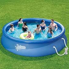 Amazon Com Summer Escapes 15 Quick Set Above Ground Ring Pool With Pump With Gfci Garden Out In 2020 Easy Set Pools Inflatable Swimming Pool Swimming Pool Filters