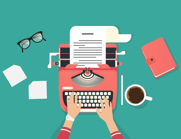 Modern blogging illustration