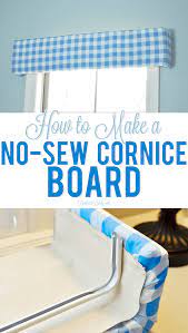 How To Make A No Sew Cornice Board Diy Window Treatments Window Valance Diy Diy Valance