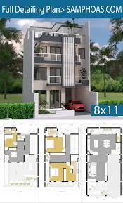 5 Bedroom 4 Story House Plan 8x11m Samphoas Plansearch House Design Pictures House Construction Plan House Design