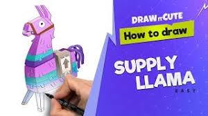 Enclose a narrow rectangle behind the snout, beginning at the small circle. How To Draw Cute Llama Easy Fortnite Drawing Tutorial On Behance