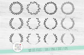 Download Laurel Wreath Svg Wreath Svg Floral Wedding Wreath Svg 328613 Monograms Design Bundles