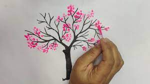 #art #tree drawing #flowers drawing #balcony. How To Draw Beautiful Flower Tree Step By Step Youtube