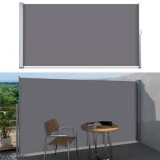 Seitenmarkise Markise Rollo Sichtschutz Seitenrollo Balkon Terrasse Grau 160x300 Ebay Markise Sichtschutz Rollo