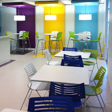 Dress Up That Lunch Room Or Collaborative Workspace With Cha Cha Sitting Or Break Room Design Office Break Room Cafeteria Design