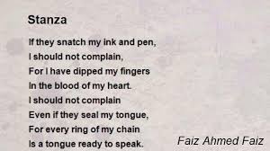 American heritage dictionary of the english language fifth edition. Stanza Poem By Faiz Ahmed Faiz Poem Hunter