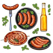Beer And Sausages Big Set Of Barbeque Party Food Barbeque Party Food Barbecue Party Food Barbeque Party