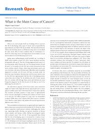 What is cancer and how does it start? Pdf What Is The Main Cause Of Cancer