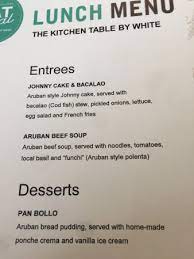 We did not find results for: The Restaurant Week Menu Picture Of The Kitchen Table Aruba Tripadvisor