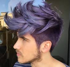 Cool Guy With Purple Hair Found Online Spiked Hair Metallic Hair Metallic Hair Dye