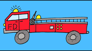 Add a ladder attached to the back. How To Draw A Fire Truck Firetruck Step By Step Drawing Lesson For Kids Youtube