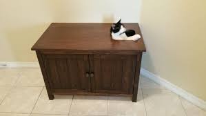 Large Top Entry Odor Free Custom Hand Made In Usa Wood Cat Litter Box Cabinet Flat Panels No Assembly Neede Litter Box Furniture Wood Cat Diy Litter Box