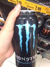 Black And Blue Monster Drink The Positive Figure Is The Blue Letter M And The Negative Figure Is The Black Surroundings The Letter M Stands For Mo Monster Energy Monster Black Backgrounds