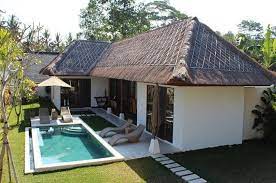 The grounds consist of four beautiful, traditional, antique javanese teak. Candi Kecil Tiga Ubud Bali Indonesia