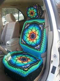 I Made This Car Seat Cover Pattern On Ravelry This One Made For A Kia Sorento If You Are Interested I Car Accessories Hippie Hippie Car Cute Car Accessories