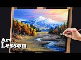 Painting A Realistic Landscape With Acrylics Youtube