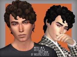 Wistfulcastle S Hylas Male Hair Sims 4 Curly Hair Sims 4 Hair Male Sims Hair