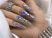 Bling Press on Nails Free Prep Kit Luxurious Swarovski Diamond for ...