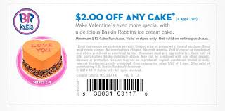 Baskin Robbins Coupon For 2 Off Any Cake Baskin Robbins Printable Coupons Restaurant Deals Coupon