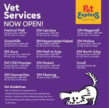 Find opening hours for express chains and other contact details such as address, phone number, website. Petexpress These Pet Express Branches Now Accept Vet Facebook