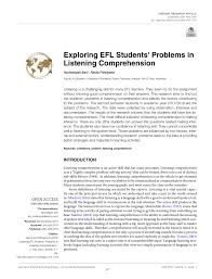 pdf exploring efl students problems
