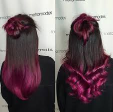 If you'd rather showcase vivid highlights, consider an alternative hue like pink, blue, red, or purple. Two Color Hairstyles
