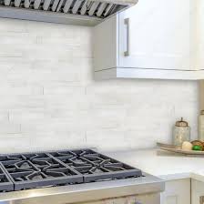 This backsplash design comes in various shapes and styles. Tictactiles 6 X 24 Natural Stone Peel Stick Mosaic Tile Reviews Wayfair