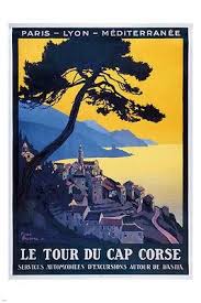 Corsica Vintage Travel Poster Seaside Village 24x36 Picturesque Prized Gem Vintage Travel Posters Vintage Posters Vintage Travel