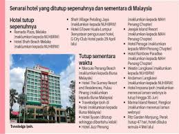 Penangan Covid 19 Senarai Penuh Hotel Tutup Sepenuhnya Dan Hotel Tutup Sementara Isu Semasa Semasa Forum Cari Infonet