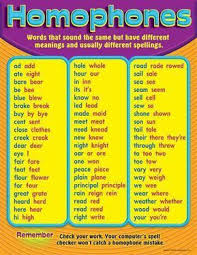 Trend Enterprises Homophones Learning Chart English Language Teaching English Language Learning English Grammar