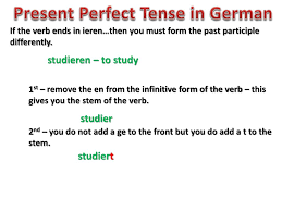 Ppt Present Perfect Tense In German Powerpoint Presentation Free Download Id 2496344