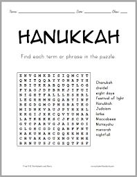 Hanukkah Word Search Puzzle Hanukkah Lessons Hanukkah Holiday Puzzle