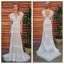 Azalea Lace Bohemian Wedding Dress Cotton Lace With Open Etsy Bohemian Wedding Dress Lace Beach Wedding Dress Boho Lace Weddings
