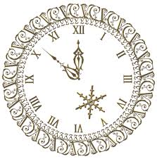 Images Of New Year Clock Clipart Christmas Clock Gold Clock