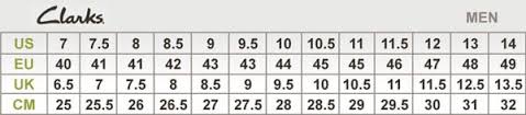Clarks Size Chart Uk Www Bedowntowndaytona Com