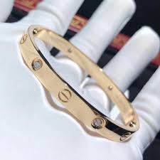 Cartier Love Bracelet Rose Gold 4 Diamonds Change Comin